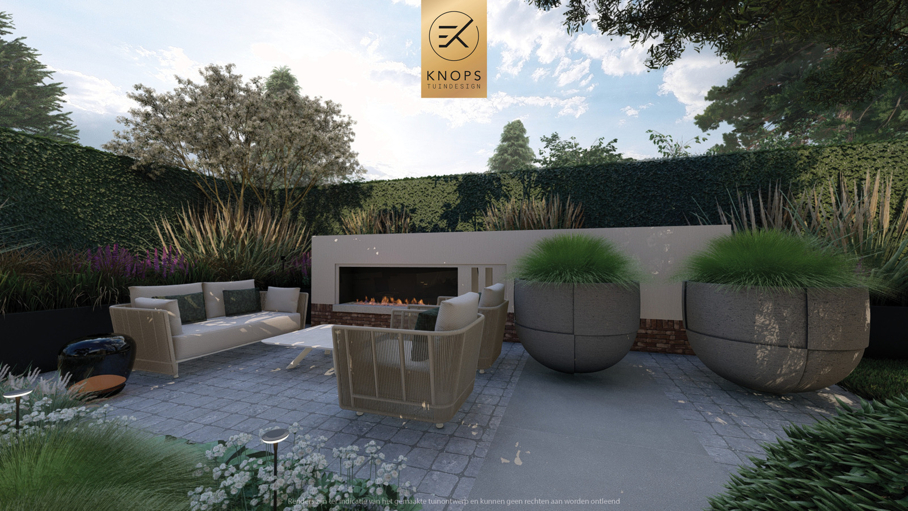 exclusief tuinontwerp, moderne tuin met groene sfeer, luxe tuin, moderne tuin, tuin met zwembad, buitenkeuken