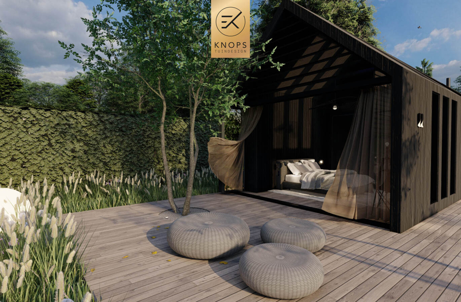 Villatuin met luxe Wellness, Ibiza style