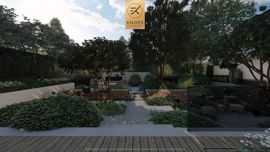exclusief tuinontwerp, moderne tuin met groene sfeer, luxe tuin, moderne tuin, tuin met zwembad, buitenkeuken