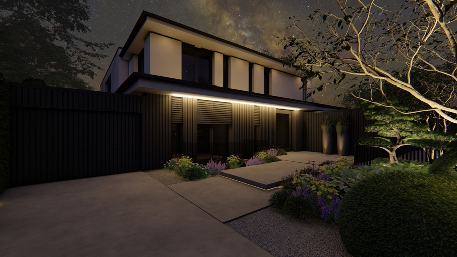 Cottage garden design, moderne cottage tuin, tuinontwerp, tuin met zwembad, poolhouse met sauna, groene tuin, Knops Tuindesign