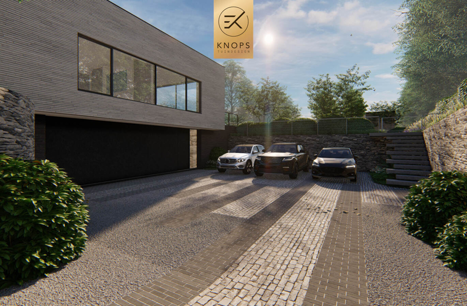 Luxe niveau hoogtes infinitypool villatuin totaalarchitectuur high end overkapping veranda buitenkeuken cooxs borek zonnedoek buitendouche waterval erik knops tuinarchitect tilburg