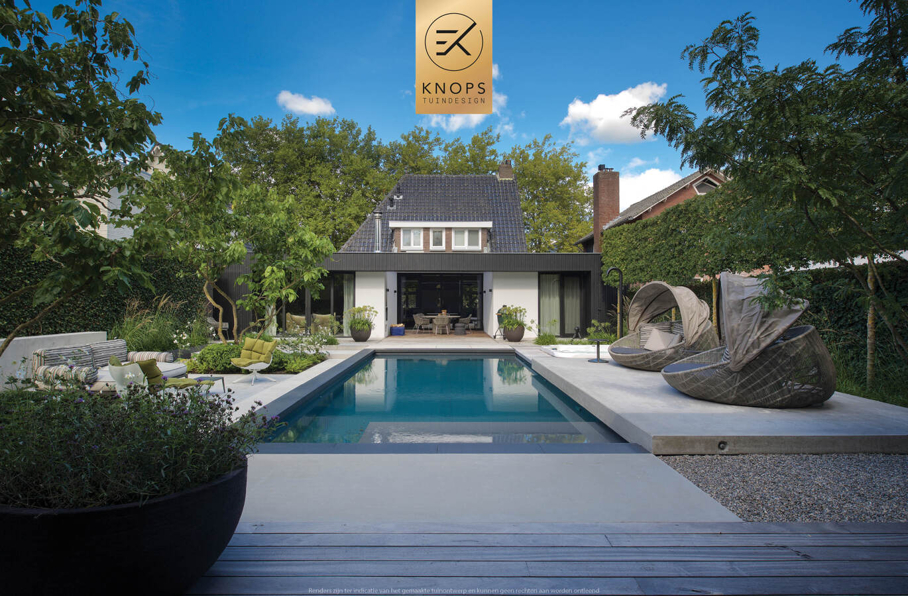 modern tuinontwerp stadstuin luxe tuin met zwembad mediterrane tuin luxury garden design exclusive garden villa garden