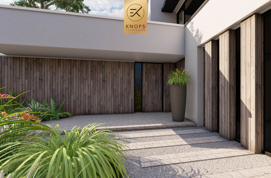 Totaalrenovatie vrijstaand villatuin overloopzwembad overnachting in eigen tuin boomhut jungletuin gym slaapplek patiotuin famillietuin tuinarchitect erik knops tuindesign