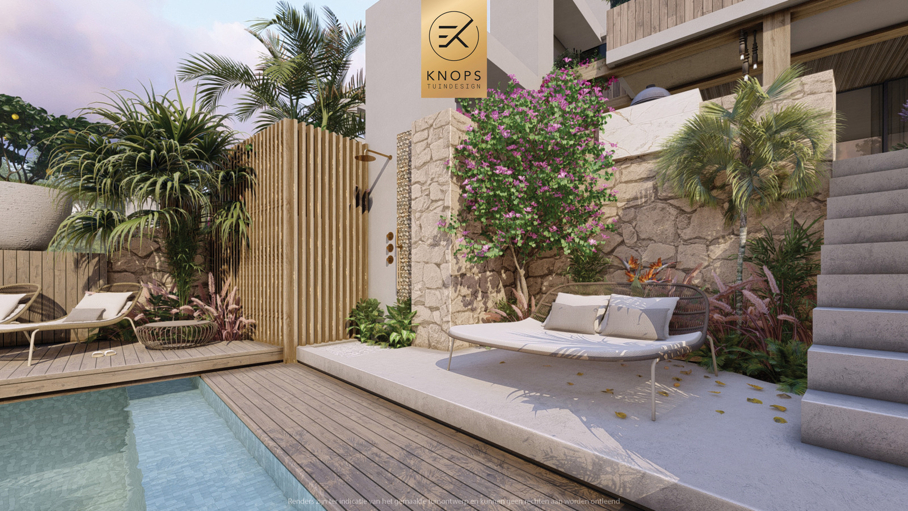 tuinarchitectuur wellness tuin ibiza tuin exclusief tuinontwerp ibiza garden knops tuindesign luxe tuinontwerp