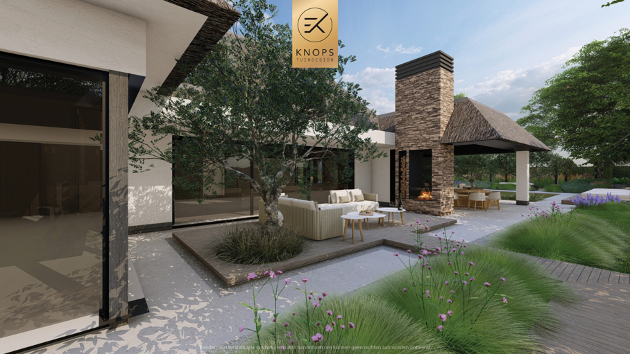 Luxe familietuin,exclusief tuinontwerp,moderne tuin,villatuin,zwemvijver,buitenverblijf,wellness,sport,luxe tuin