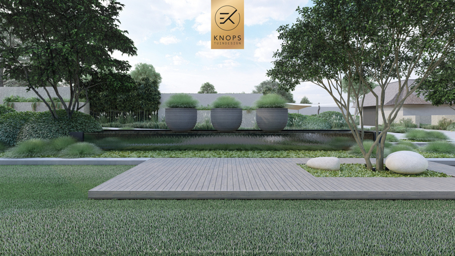 Modern tuinontwerp luxe tuin wellness garden ibiza garden garden design moderne Bali tuin bali garden exclusieve tuin met overloop zwembad modern boothuis wellness tuin