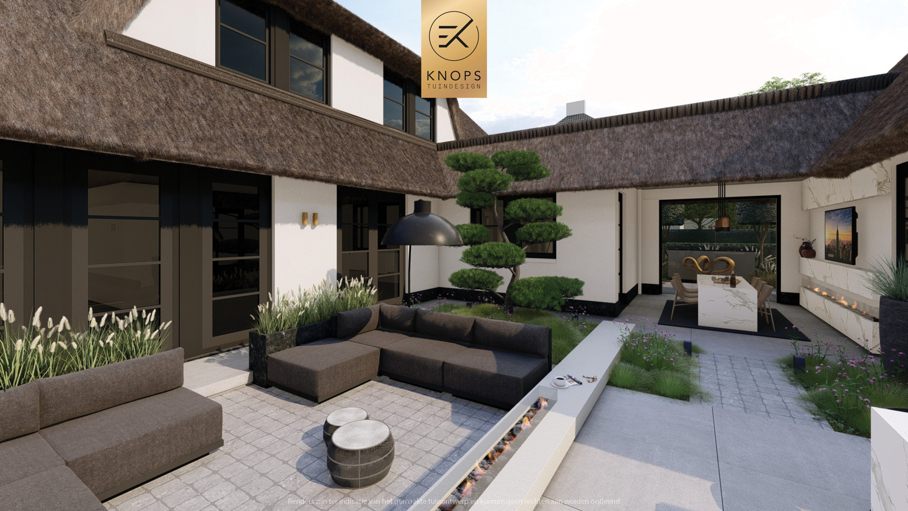 Moderne villatuin luxe entree tuin met zwembad modern tuinontwerp strakke tuin exclusief tuinontwerp