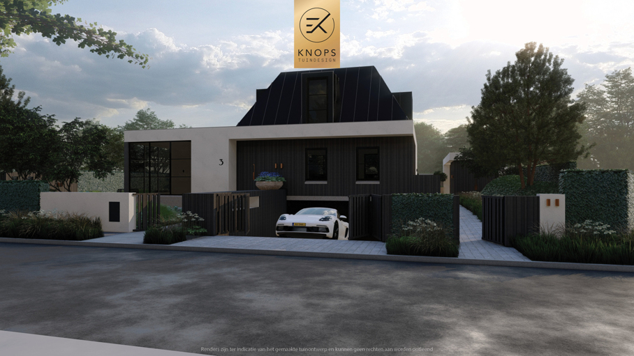 stoere villatuin moderne tuin strak tuinontwerp poolhouse buitenkeuken tuin met zwembad