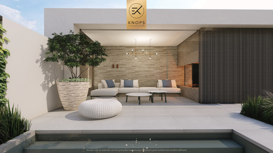 stoere villatuin moderne tuin strak tuinontwerp poolhouse buitenkeuken tuin met zwembad