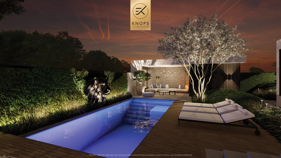 stoere villatuin moderne tuin strak tuinontwerp poolhouse buitenkeuken tuin met zwembad