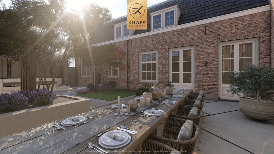 luxe stadstuin met overkapping italiaanse tuin mediterrane stadstuin exclusief tuinontwerp moderne overkapping buitenhaard met jacuzzi