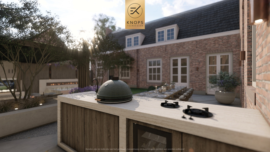 luxe stadstuin met overkapping italiaanse tuin mediterrane stadstuin exclusief tuinontwerp moderne overkapping buitenhaard met jacuzzi