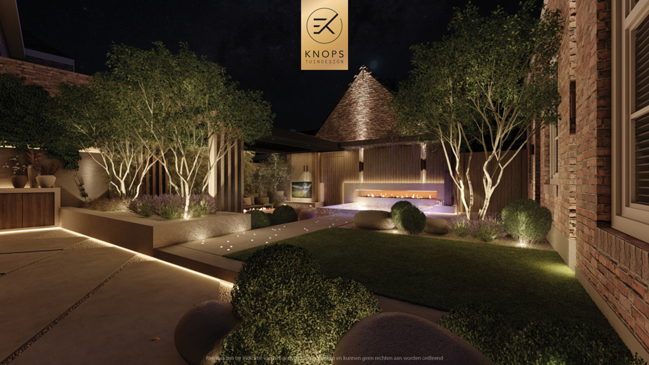 luxe stadstuin met overkapping italiaanse tuin mediterrane stadstuin exclusief tuinontwerp moderne overkapping buitenhaard met jacuzzi