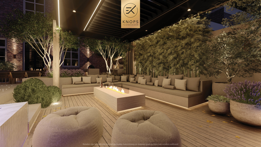 luxe stadstuin met overkapping italiaanse tuin mediterrane stadstuin exclusief tuinontwerp moderne overkapping buitenhaard met jacuzzi