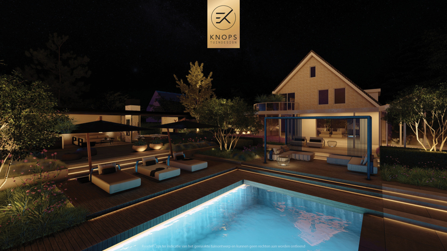 luxe familietuin exclusieve strakke tuin moderne achtertuin met zwembad poolhouse buitenverblijf met bar en buitenhaard jacuzzi wellness tuin exclusive garden design wellness garden swimmingpool luxury modern garden