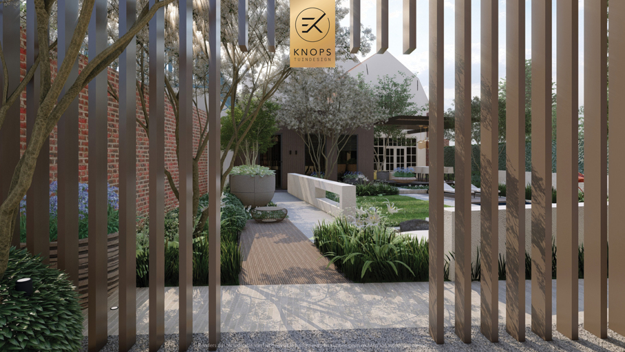 moderne stadstuin, luxe stadstuin met zwembad, klein zwembad, modern tuinontwerp, historisch centrum tuin, tuin met zwembad, modern tuinontwerp