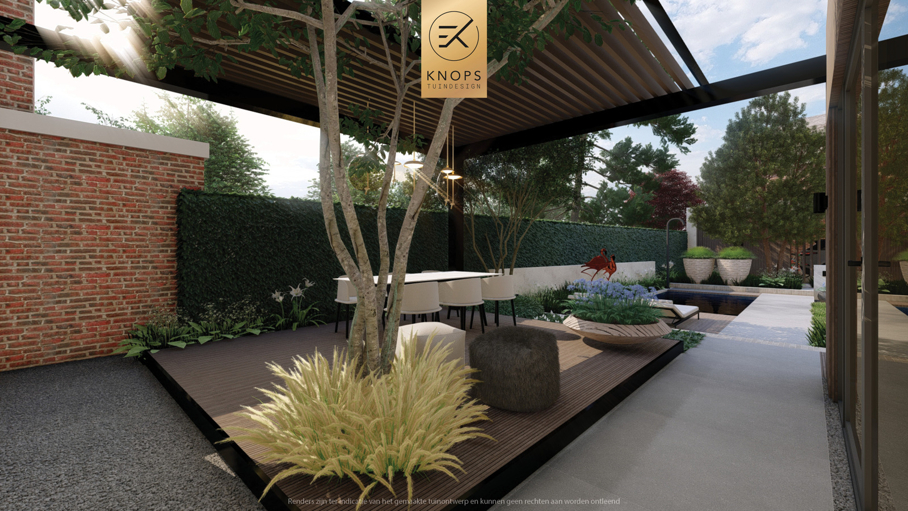 moderne stadstuin, luxe stadstuin met zwembad, klein zwembad, modern tuinontwerp, historisch centrum tuin, tuin met zwembad, modern tuinontwerp