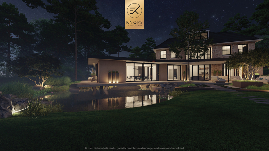moderne bostuin tuin met zwembad zwemvijver luxe oprit uniek tuinontwerp organische vormen luxe tuin met wellness wellness garden forest garden garden with pond