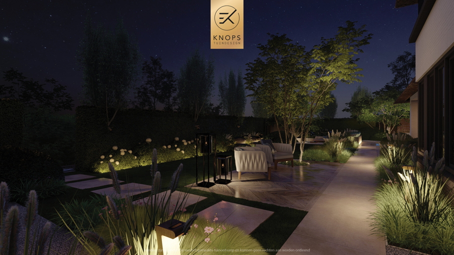 exclusief tuinontwerp, moderne tuin met gouden sfeer, luxe tuin, moderne tuin, tuin met zwembad, buitenkeuken, jacuzzi, whirlpool