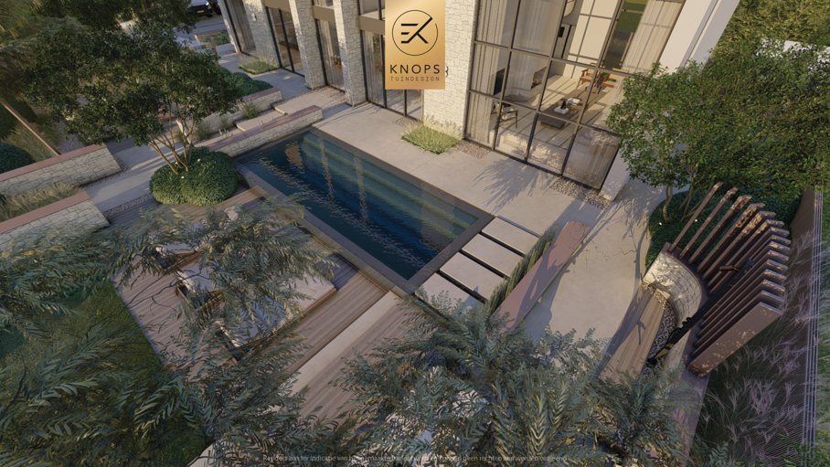 Strandtuin moderne tuin tuinontwerp vakantiehuis tuin mediterrane tuin zwembad achtertuin tuinideeën kalme tuin rustige tuin rustige tuinarchitectuur overloop zwembad buitendouche ronde details tuin