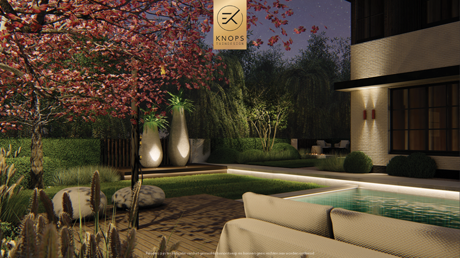 Unieke architectuur, tuin met zwembad, groene tuin, oprit, buitenkeuken, lounge met vuur