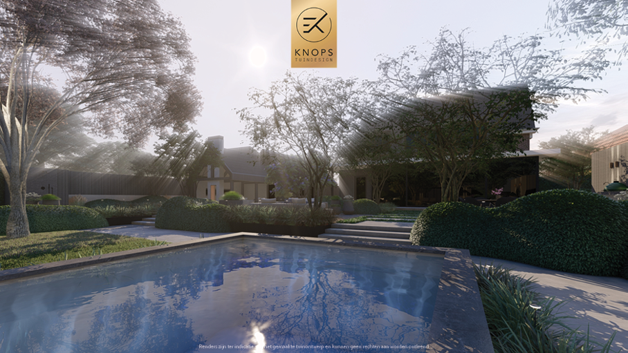 Unieke architectuur, tuin met zwembad, oprit, wellness, buitenkeuken, groene tuin
