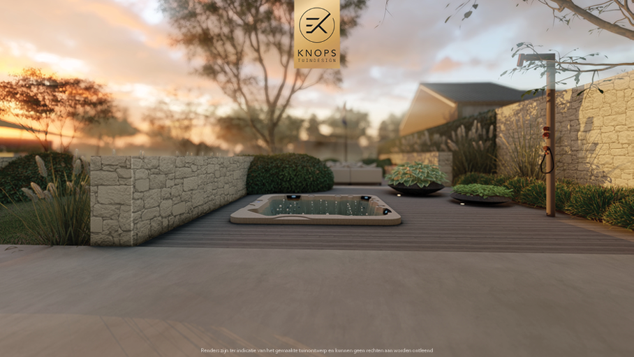 Unieke architectuur, tuin aan het water, vakantie tuin, groene tuin, oprit, vuur, moderne architectuur