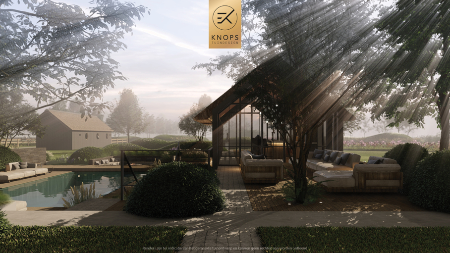 Unieke architectuur, tuin met zwembad, zitkuil met vuur, poolhouse, buitenkeuken met bar, jacuzzi, wellness, groene tuin