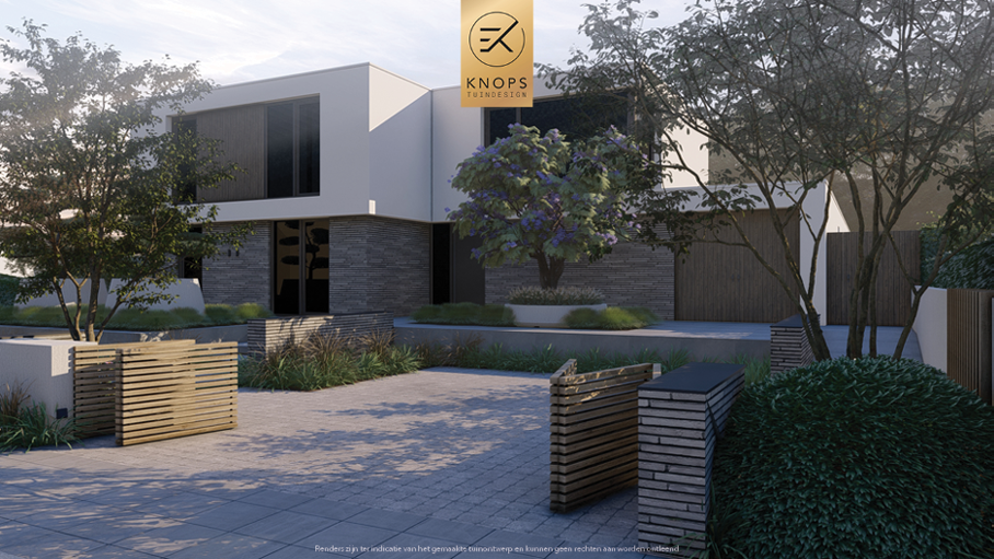 Unieke architectuur, moderne architectuur, tuin met zwembad, overloop zwembad, jacuzzi, meerstammige bomen, tuin met verlichting, overkapping, buitenkeuken, buitenhaard