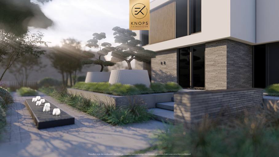 Unieke architectuur, moderne architectuur, tuin met zwembad, overloop zwembad, jacuzzi, meerstammige bomen, tuin met verlichting, overkapping, buitenkeuken, buitenhaard