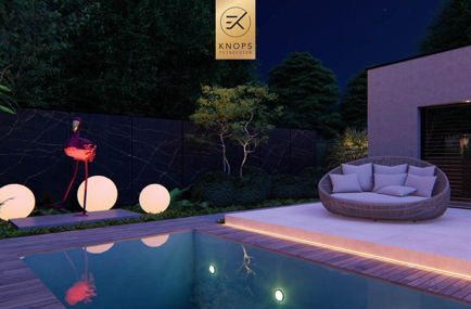 Wellnesstuin Flamingo stijl 