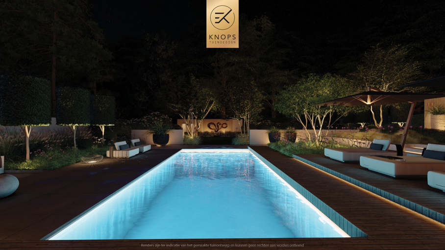 luxe familietuin exclusieve strakke tuin moderne achtertuin met zwembad poolhouse buitenverblijf met bar en buitenhaard jacuzzi wellness tuin exclusive garden design wellness garden swimmingpool luxury modern garden