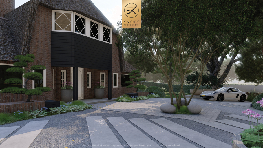 moderne tuin historisch pand luxe entree exclusief tuinontwerp modern zwembad poolhouse met sauna buitendouche exclusive garden design luxury garden modern garden