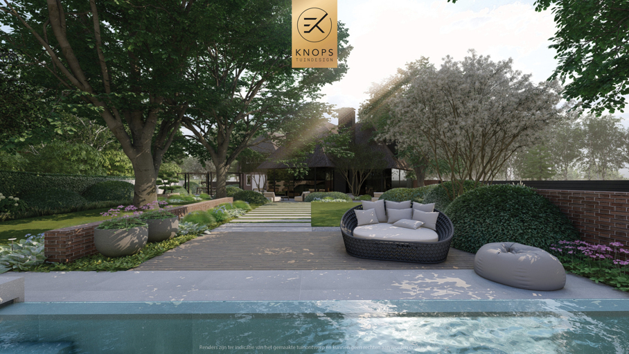 moderne tuin historisch pand luxe entree exclusief tuinontwerp modern zwembad poolhouse met sauna buitendouche exclusive garden design luxury garden modern garden