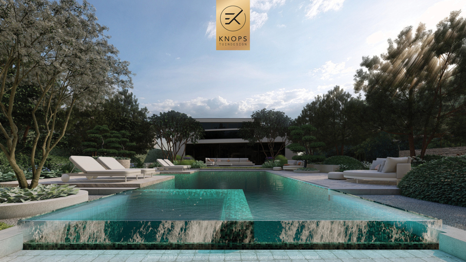 resort garden design, moderne tuin met zwembad, poolhouse, buitenverblijf, luxe tuinontwerp, exclusieve tuin met zwembad, mediterrane tuinontwerp