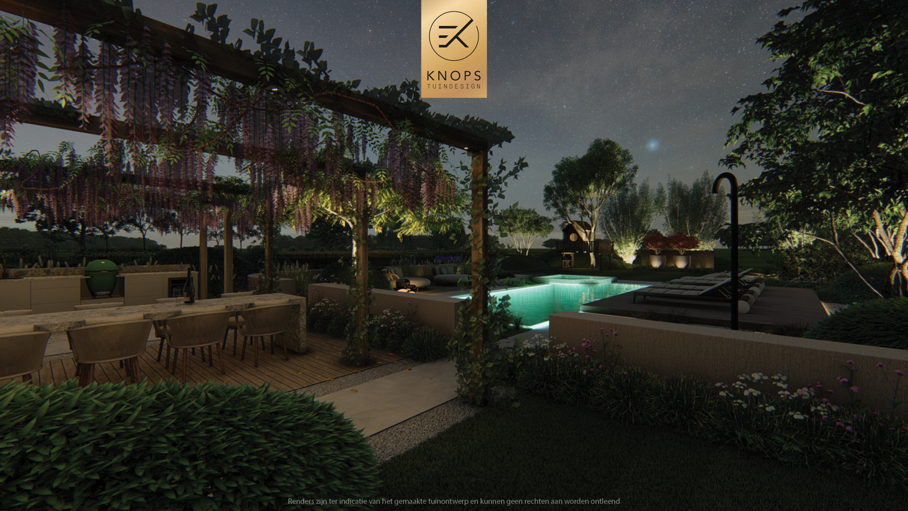 moderne schuurwoning, landschappelijke tuin, bali tuin, resort tuin, zwembad, tropische tuin, vakantie sfeer, buitenkeuken, moderne strakke tuin, pergola, blauwe regen, wisteria, klimplant, daybeds, relax garden, modern garden, tropical garden