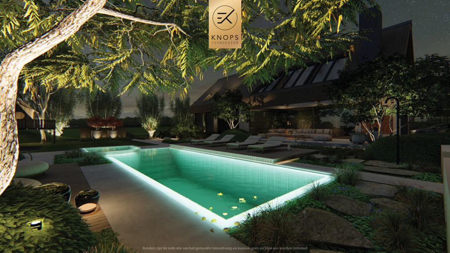 moderne schuurwoning, landschappelijke tuin, bali tuin, resort tuin, zwembad, tropische tuin, vakantie sfeer, buitenkeuken, moderne strakke tuin, pergola, blauwe regen, wisteria, klimplant, daybeds, relax garden, modern garden, tropical garden