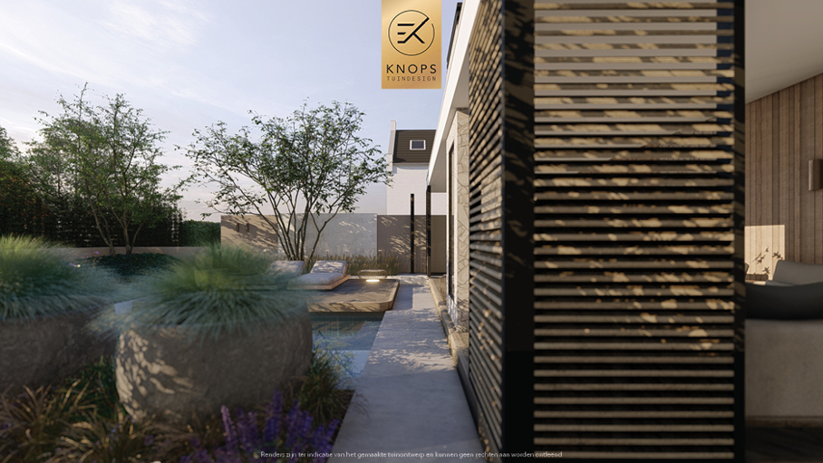 Unieke architectuur, tuin met zwembad, zitkuil met vuur, poolhouse met haard, groene tuin