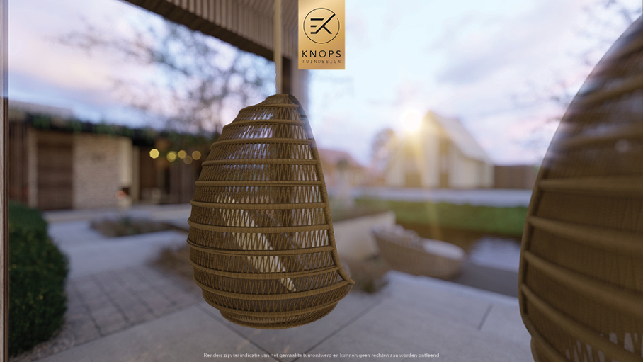 Unieke architectuur met ronde vormen, tuin met zwembad, zitkuil met vuur, oprit, groene tuin, poolhouse met wellness