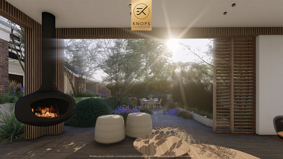 Unieke architectuur, groene tuin, overkapping met lounge, buitenkeuken, oprit