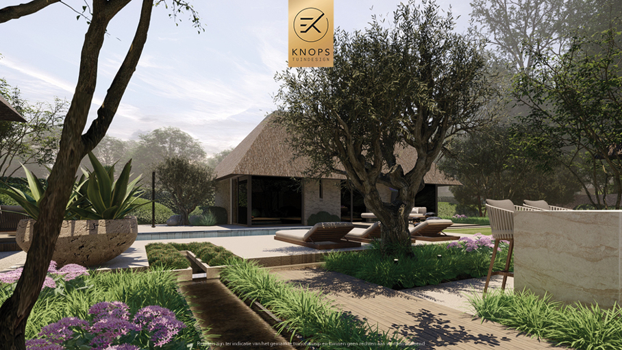 Unieke architectuur, tuin met zwembad, buitenkeuken, groene tuin, oprit