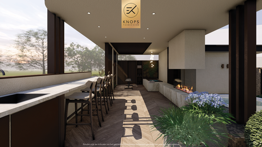 Unieke architectuur, overkapping met wellness, buitenkeuken met bar, tuin aan het water, groene tuin, jacuzzi 