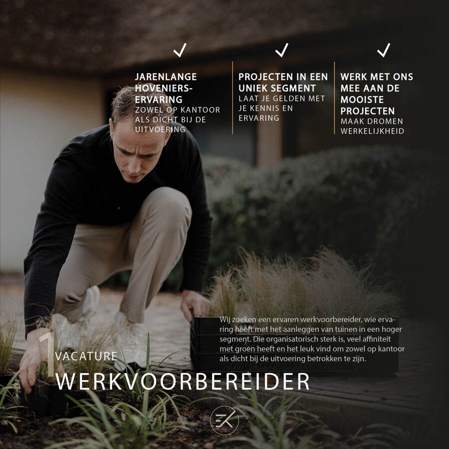 Vacature werkvoorbereider-realisatie